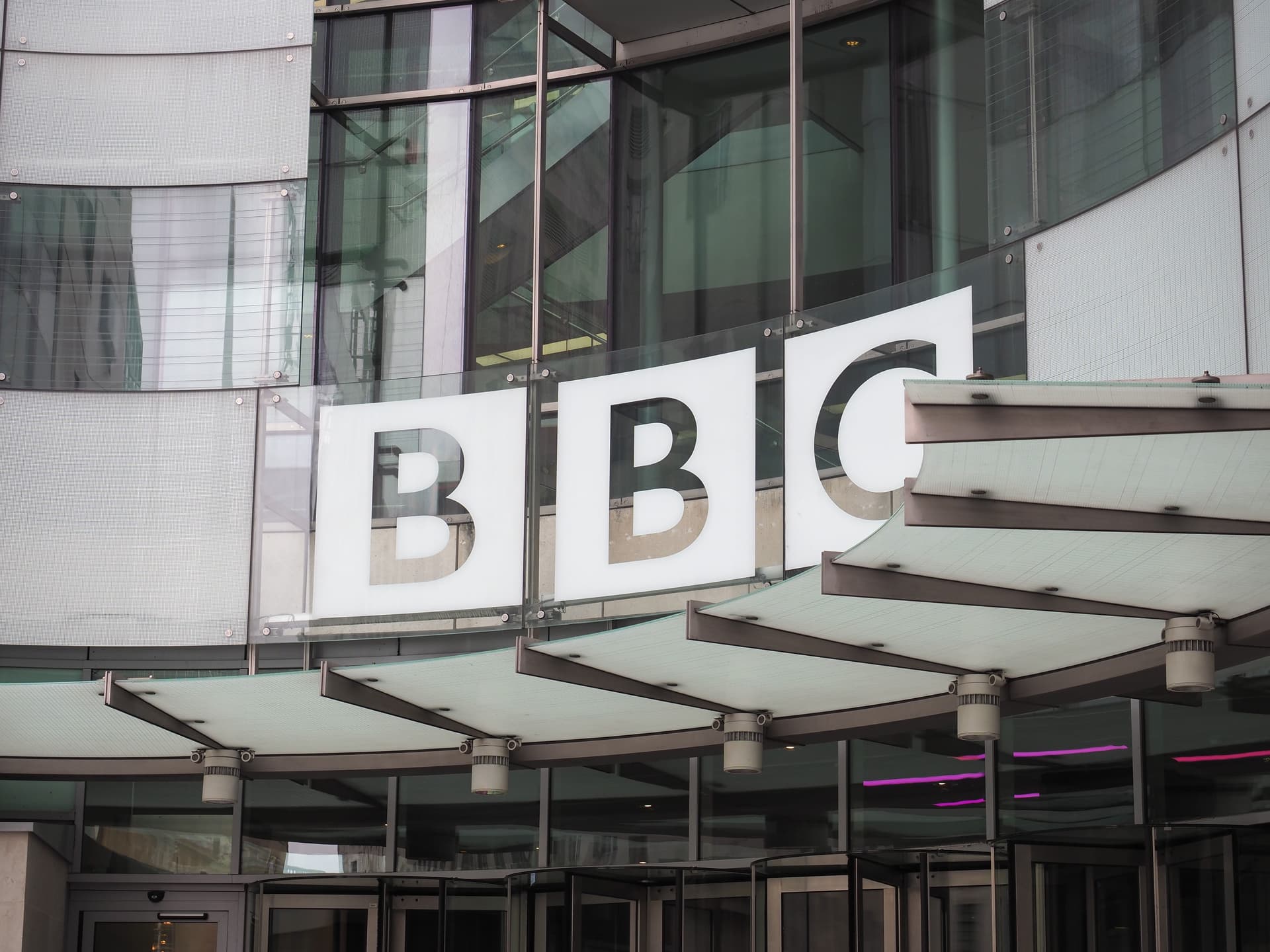 LONDON, UK - CIRCA SEPTEMBER 2019: BBC Broadcasting House headquarters of the British Broadcasting Corporation in Portland Place