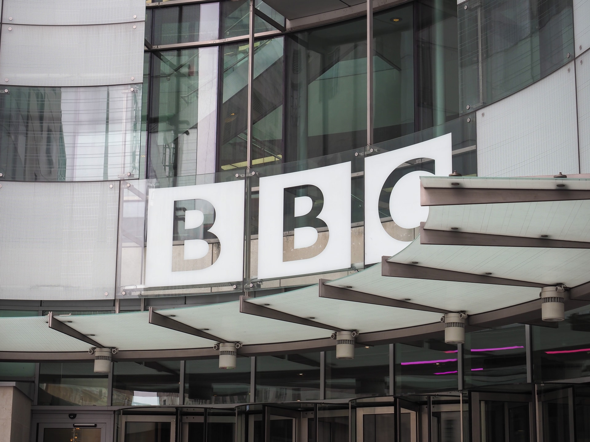 LONDON, UK - CIRCA SEPTEMBER 2019: BBC Broadcasting House headquarters of the British Broadcasting Corporation in Portland Place