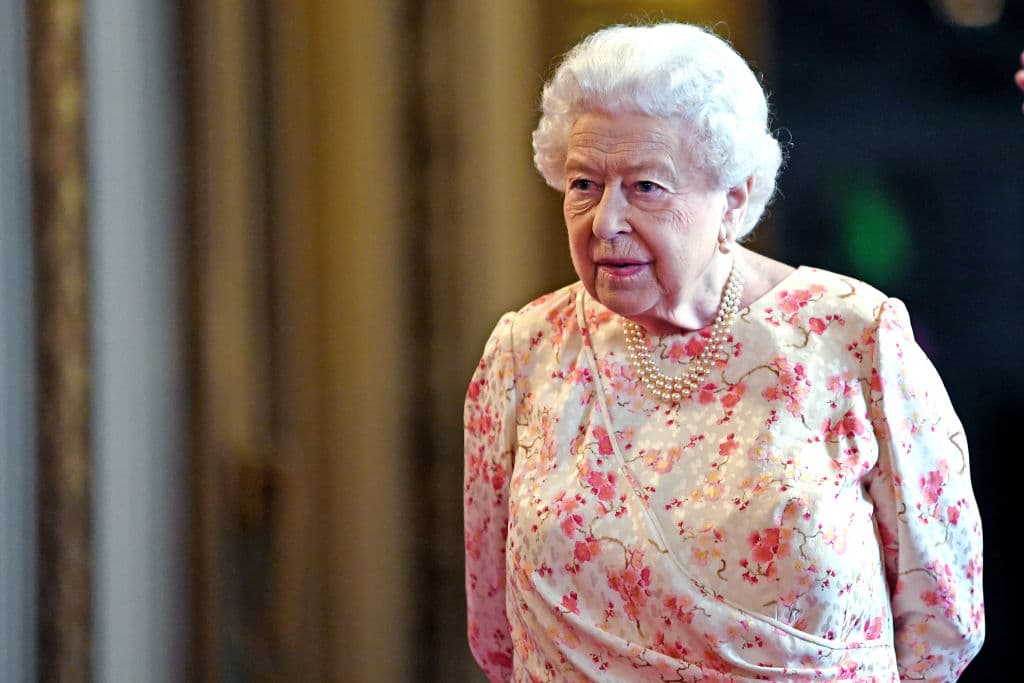 LONDON, ENGLAND - JULY 17: Queen Elizabeth II as she views the exhibition to mark the 200th anniversary of the birth of Queen Victoria for the Summer Opening of Buckingham Palace on July 17, 2019 in London, England. (Photo by Victoria Jones - WPA Pool/Getty Images)